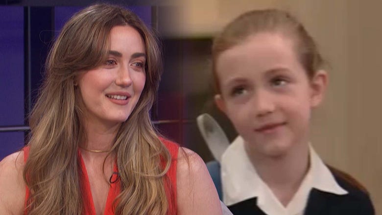 Madeline Zima Reacts to Rare, On-Set Interviews for 'The Nanny' | ET Then & Now